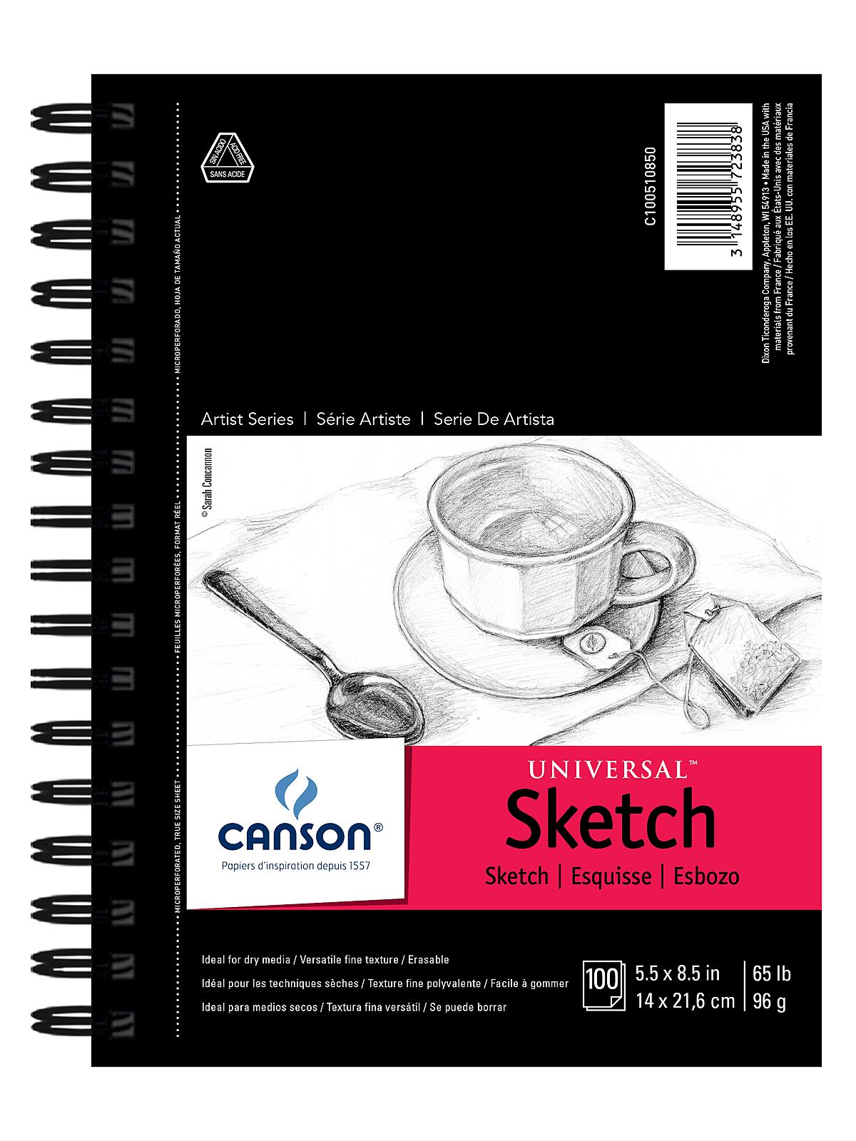 Universal Heavyweight Sketch Pads 5 1 2 In. X 8 1 2 In. 100 Sheets