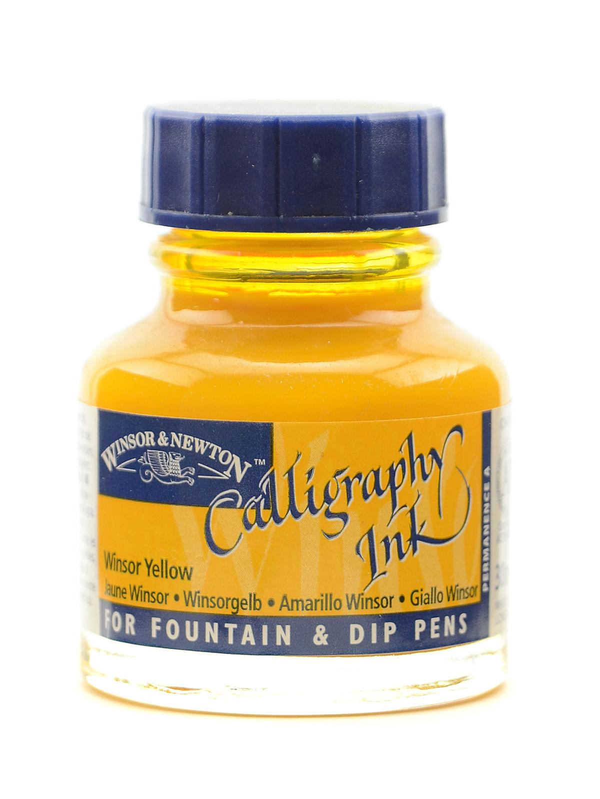 Calligraphy Ink Winsor yellow 1 oz.