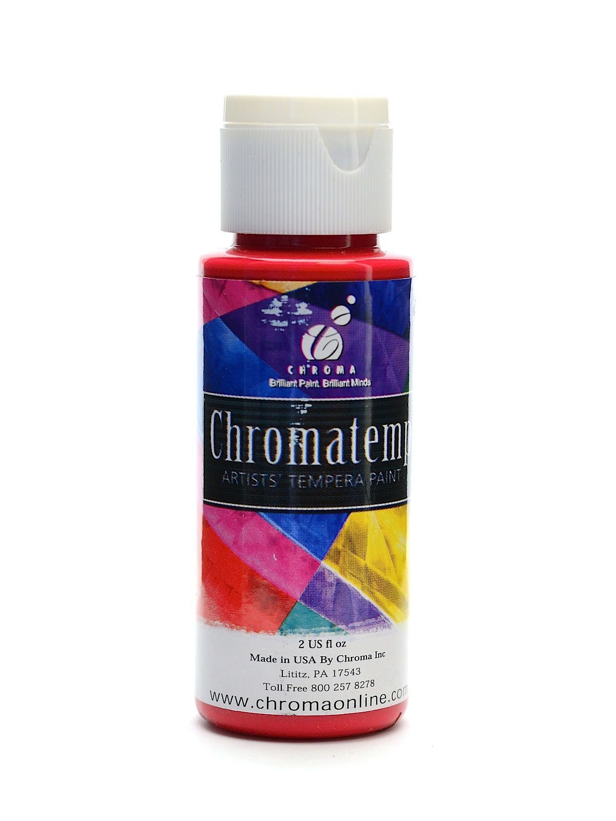 Chromatemp Artists' Tempera Paint Red 2 Oz.