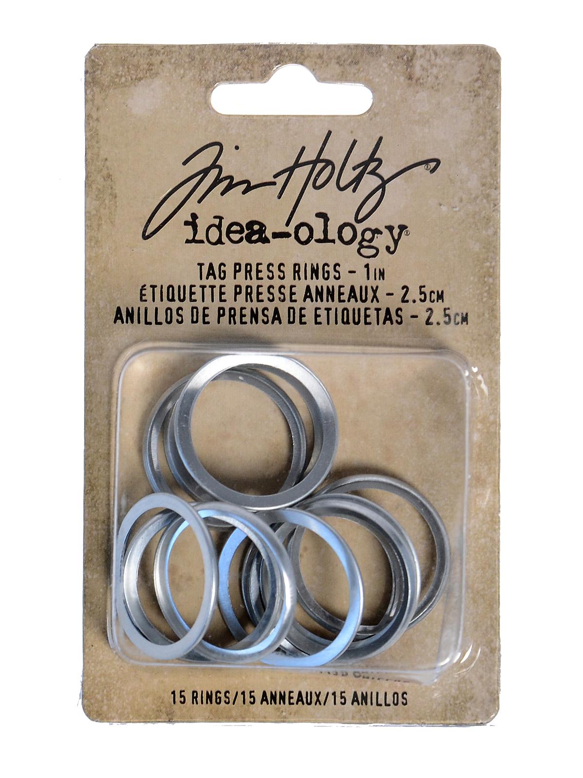 Ideaology Tag Press Pack Of 15 Rings 1 In.