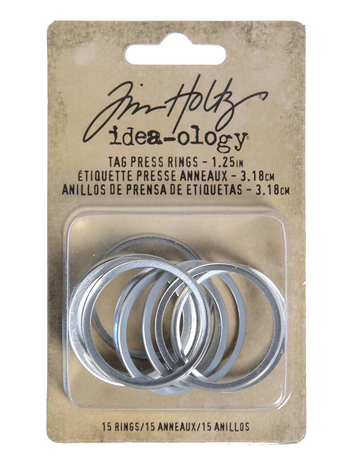 Ideaology Tag Press Pack Of 15 Rings 1 1 4 In.