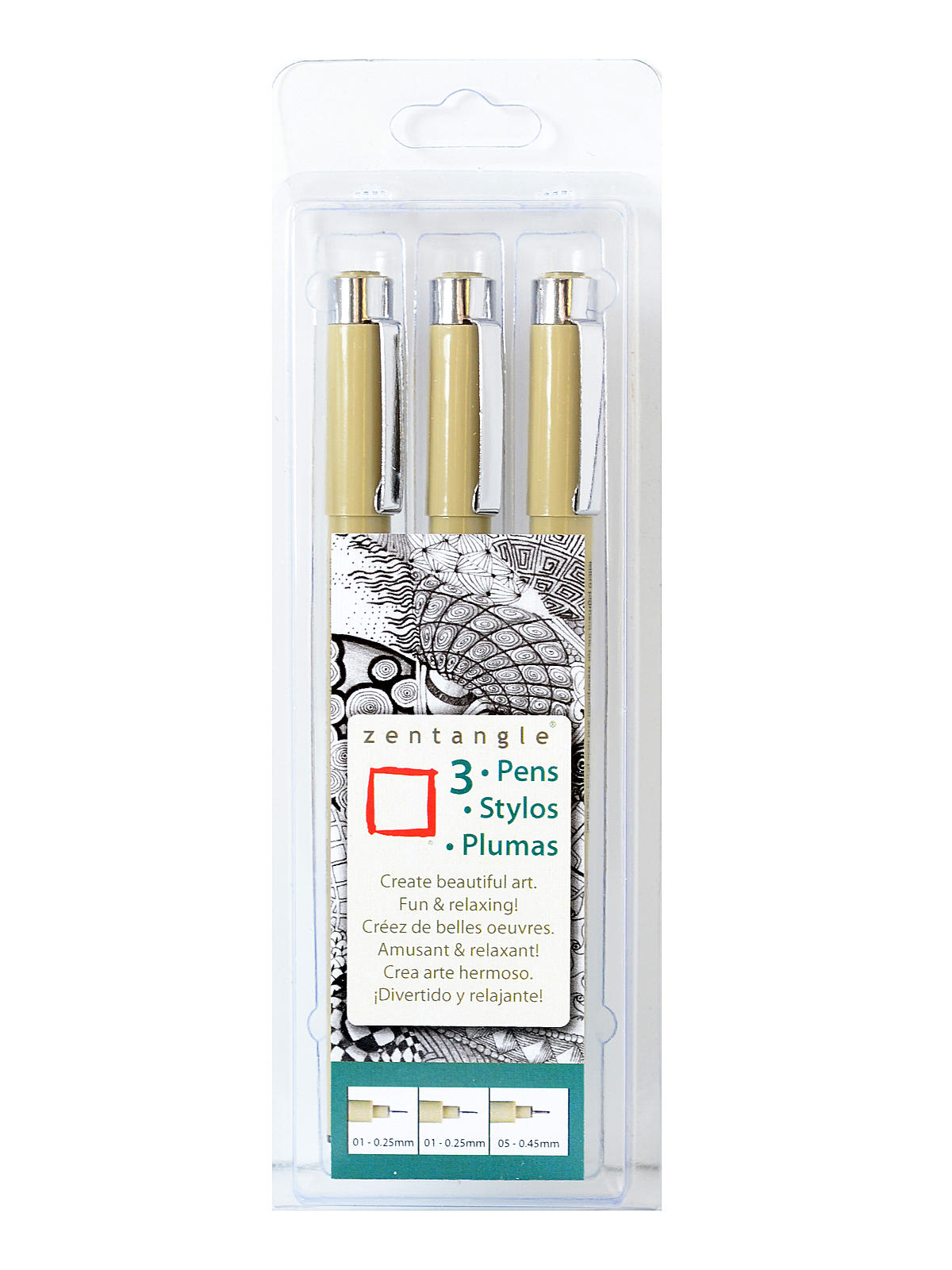 Zentangle Drawing Sets set of 3 pens only