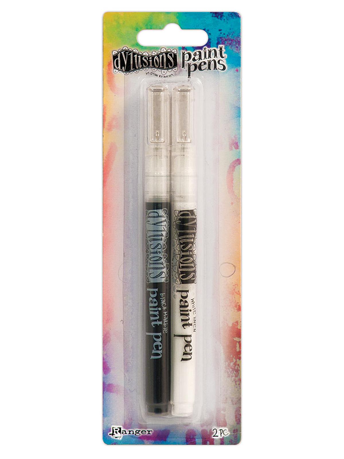 Dyan Reaveley Dylusions Paint Pens pack of 2 black & white