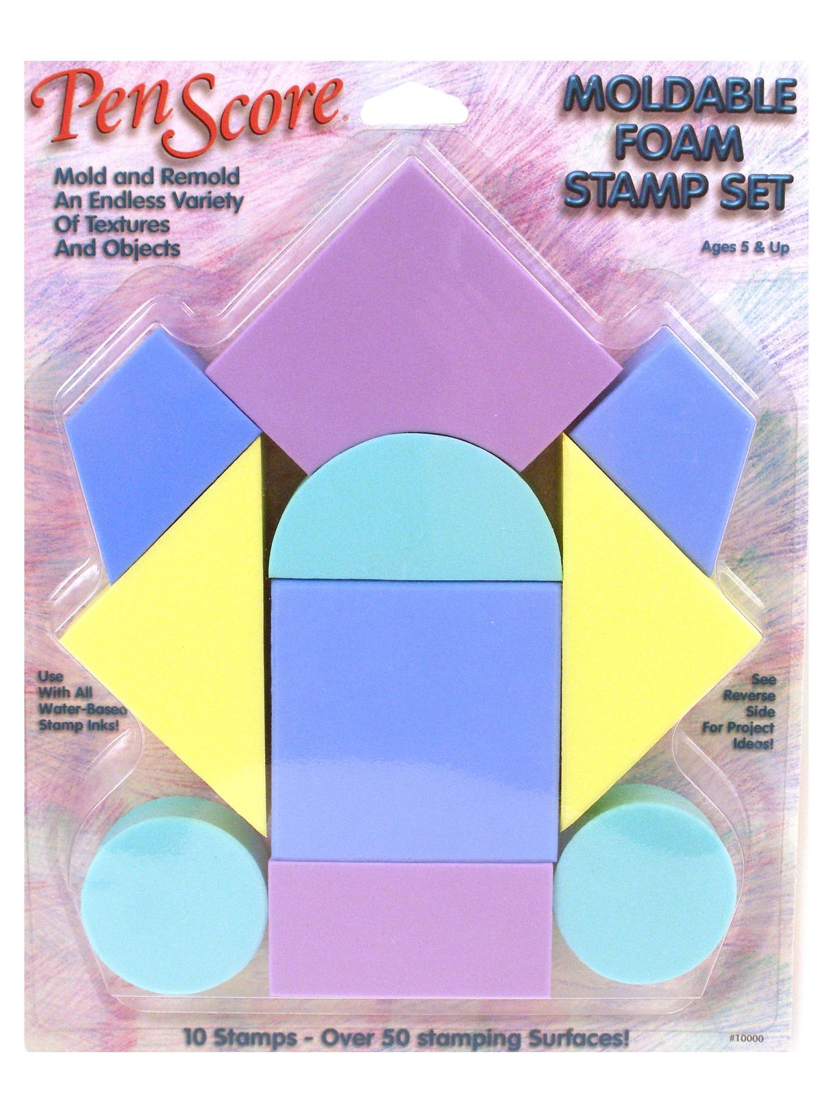 Magic Stamp Moldable Foam Stamps Geometric Blocks Set Of 10