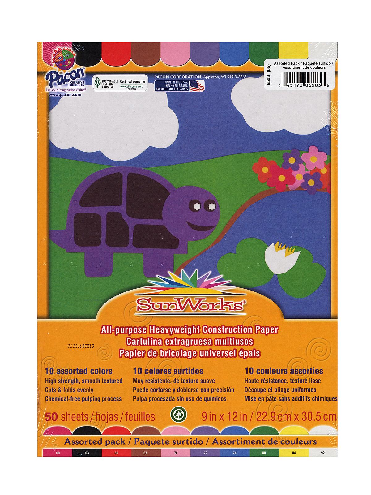 Sunworks Construction Paper Assorted 9 In. X 12 In.