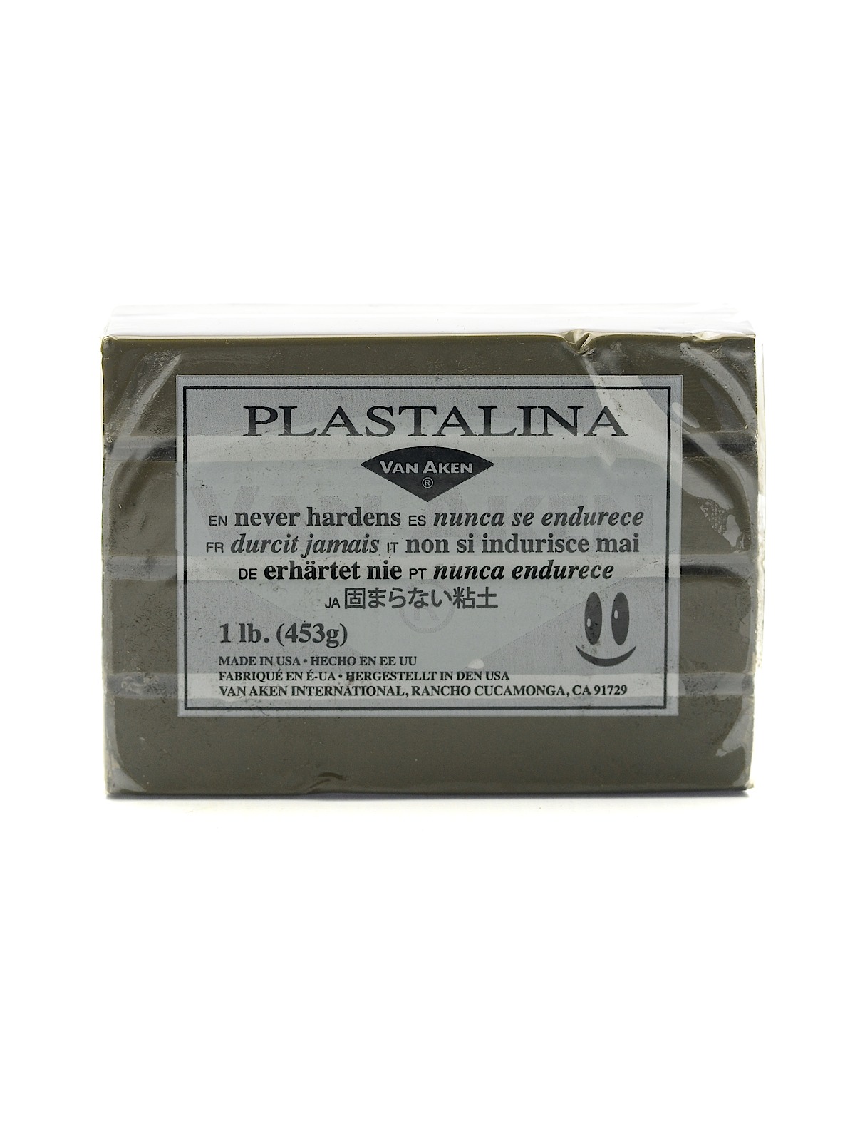 Plastalina Modeling Clay sculptor gray 1 lb. bar