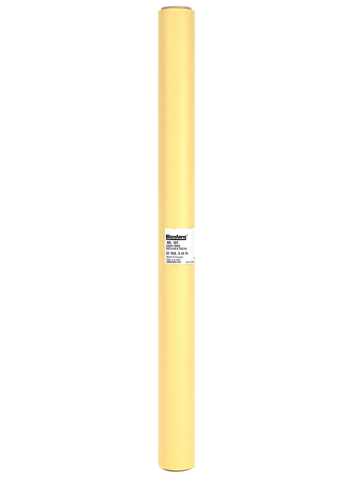 No. 107 Canary Sketching Paper Rolls 24 in. x 20 yd.