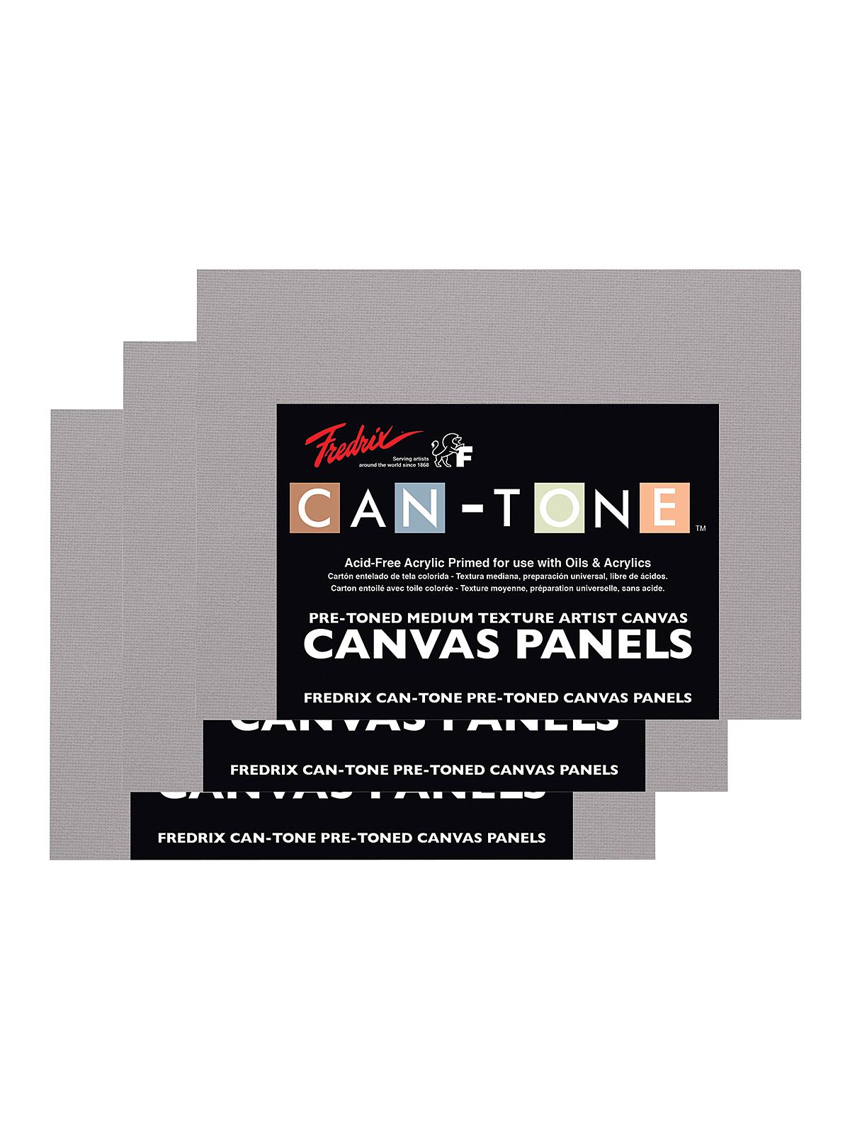Can-Tone Canvas Panels tara gray 6 in. x 8 in. pack of 3
