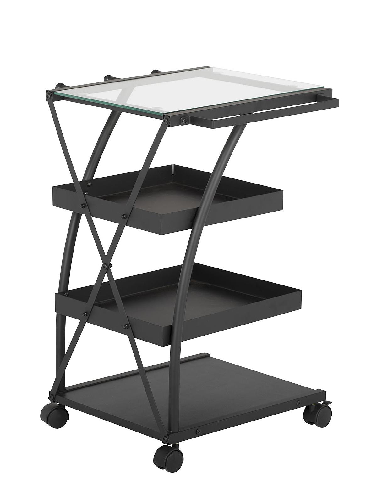 Triflex Taboret charcoal clear glass