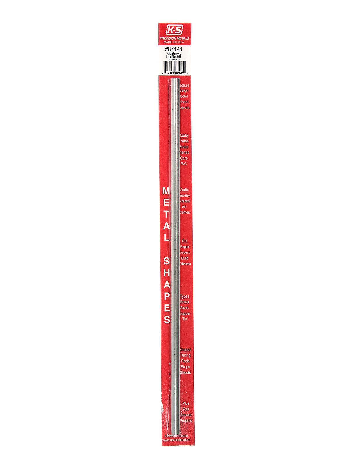 Metal Rods 5 16 in. stainless steel 12 in. each