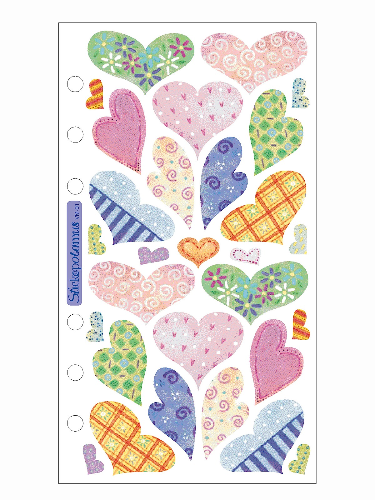 Classic Stickers pastel hearts 29 pieces