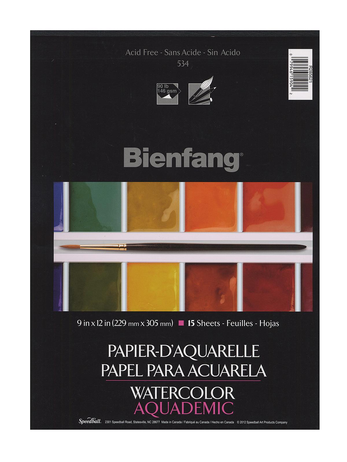 Aquademic Watercolor Pads 9 in. x 12 in. pad pad of 15