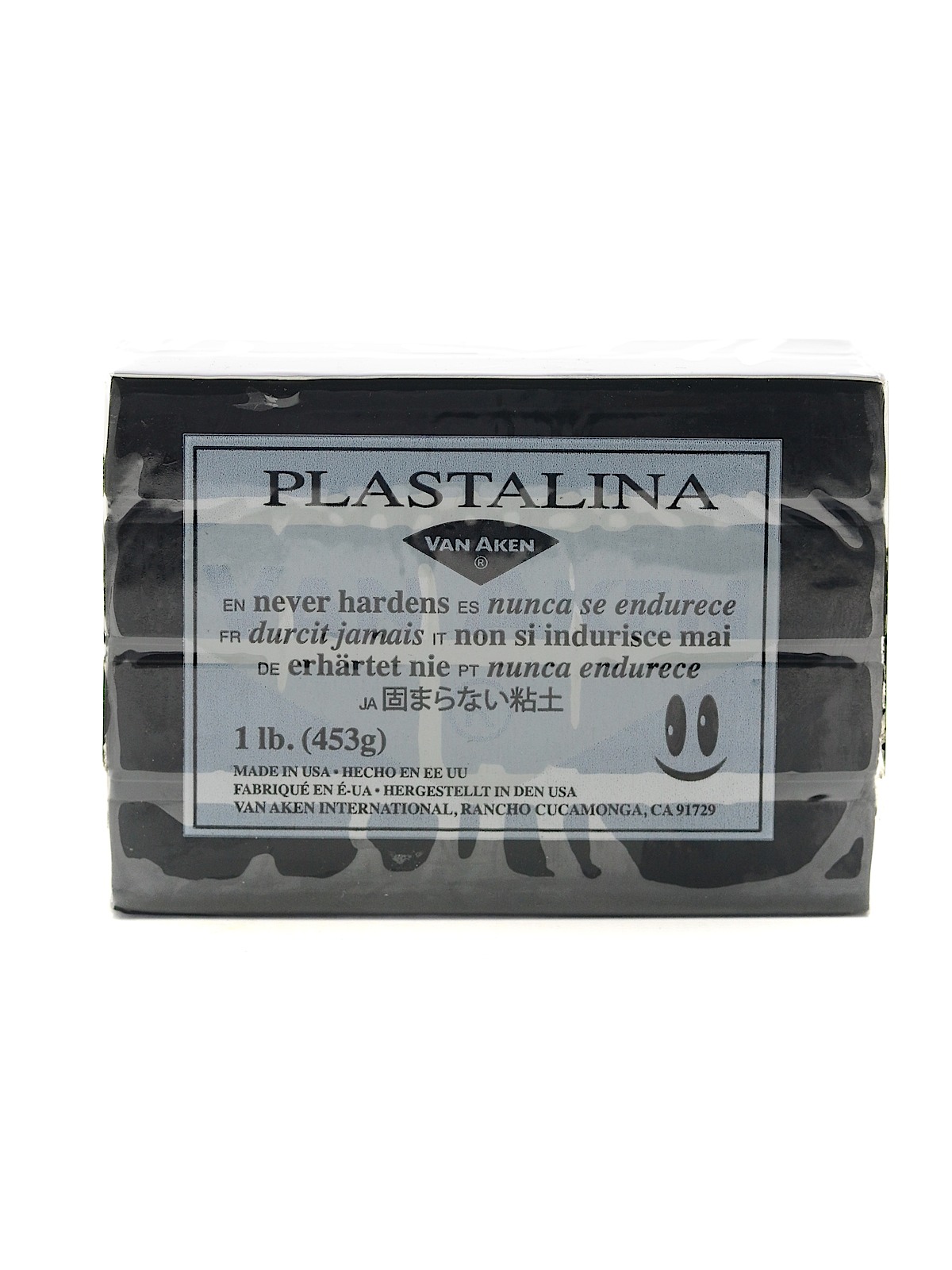 Plastalina Modeling Clay black 1 lb. bar