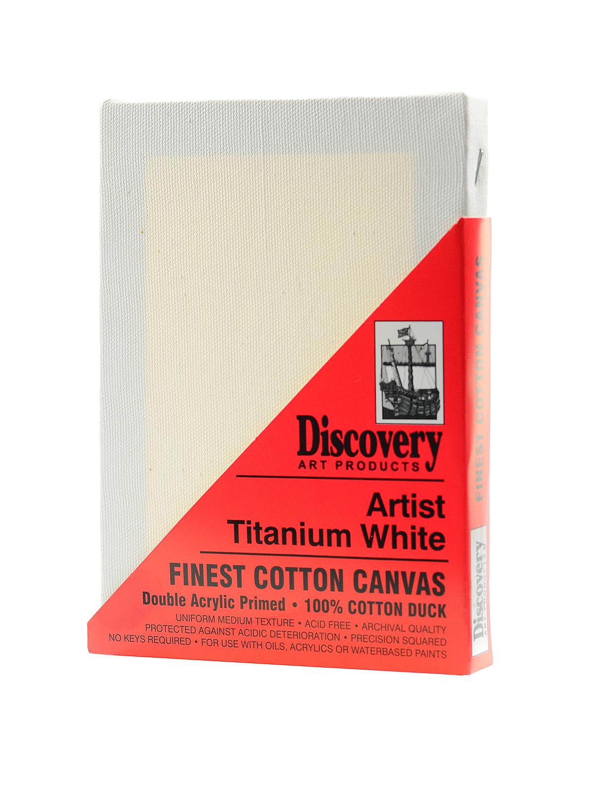 Finest Stretched Cotton Canvas White 5 In. X 7 In. Each