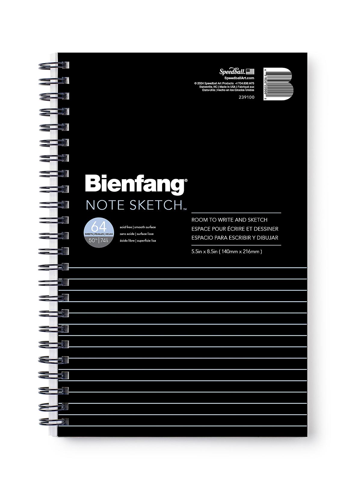 Note Sketch Book horizontal format 8 in. x 5 1 2 in.