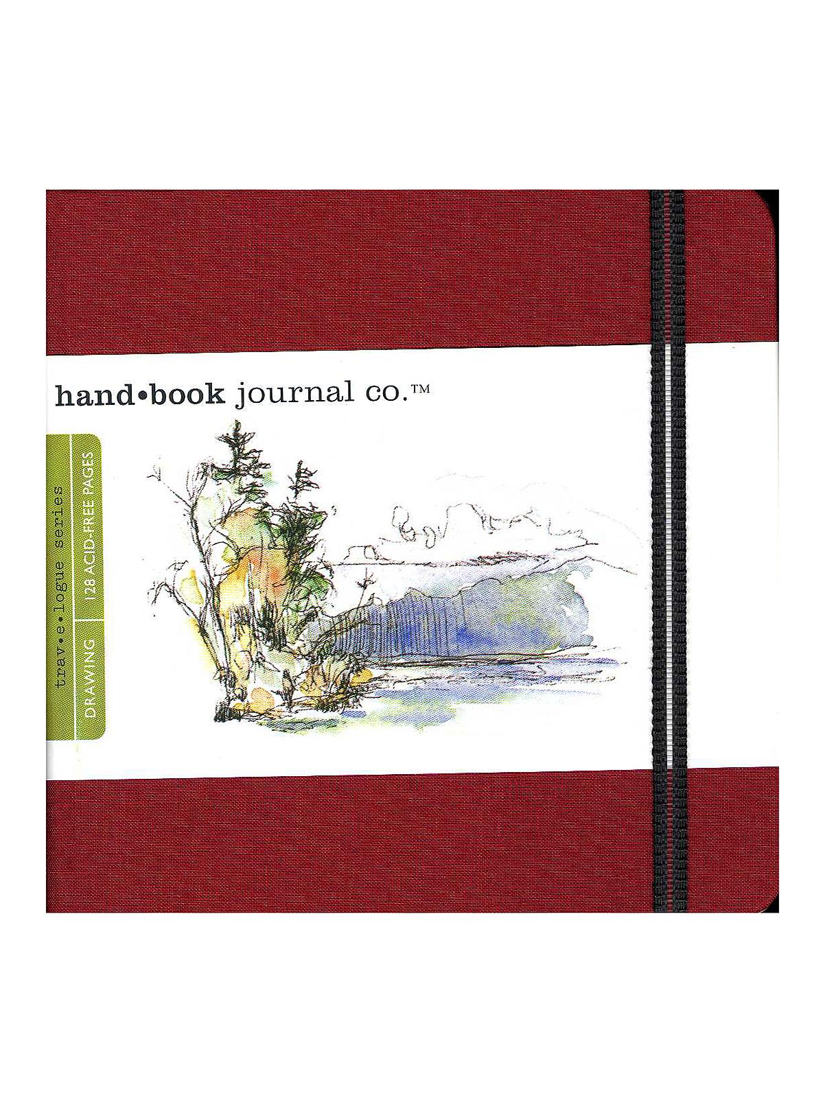 Travelogue Drawing Journals 5 1 2 in. x 5 1 2 in. square vermilion red