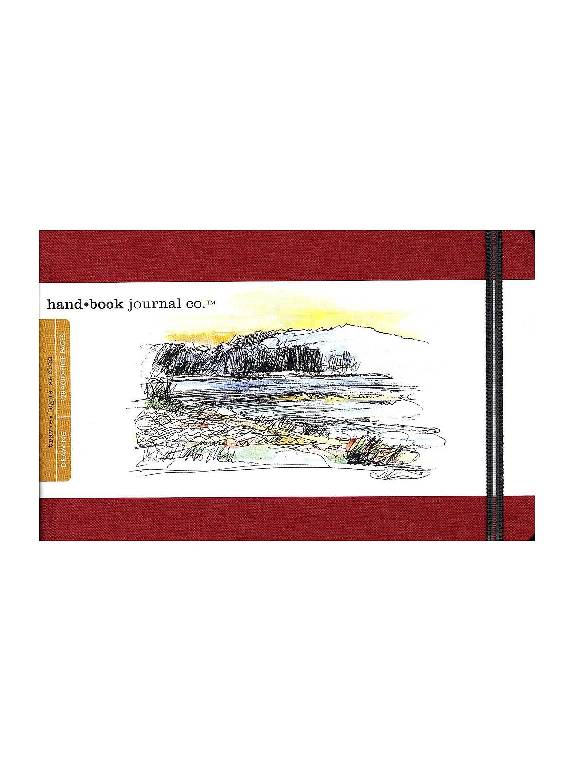 Travelogue Drawing Journals 5 1 2 In. X 8 1 4 In. Landscape Vermilion Red