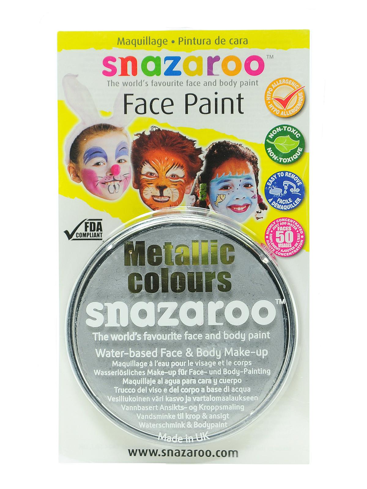 Face Paint Colors metallic silver