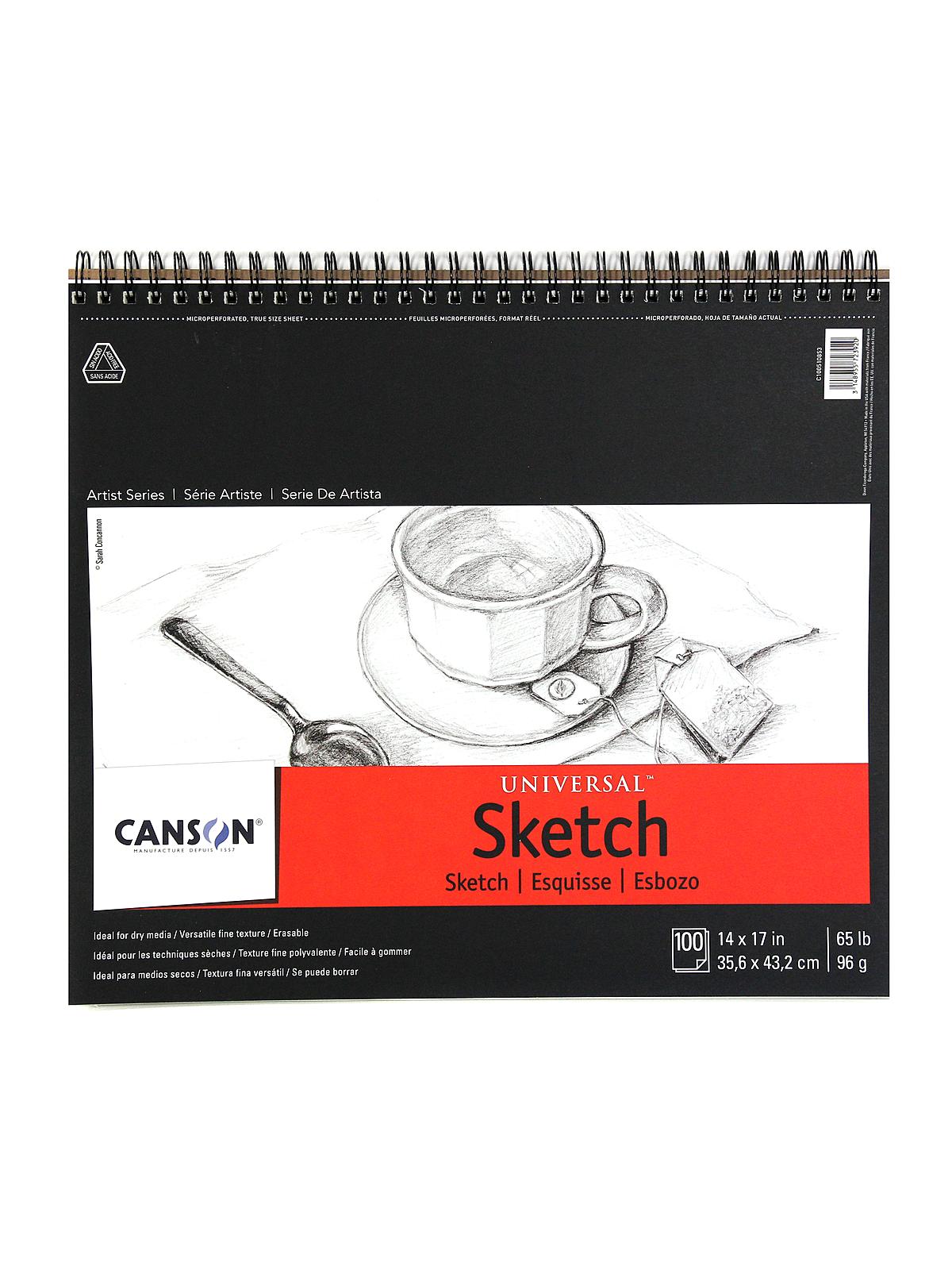 Universal Heavyweight Sketch Pads 14 In. X 17 In. 100 Sheets