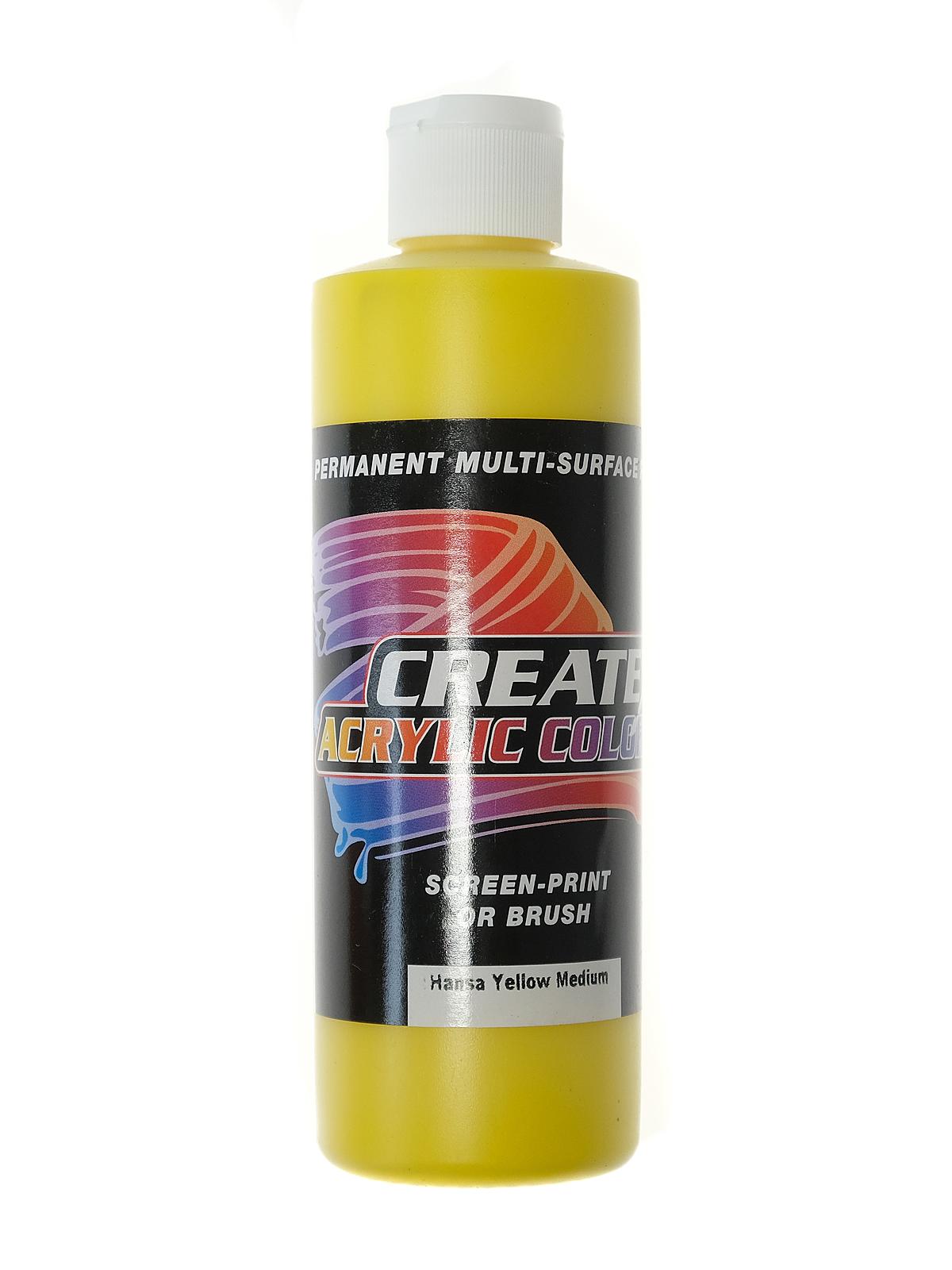 Acrylic Colors hansa yellow medium 8 oz.