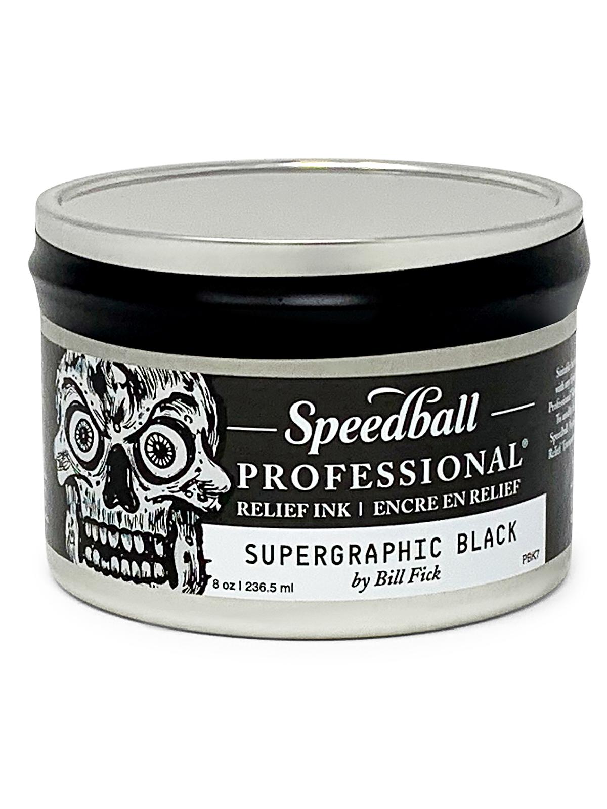 Professional Relief Ink supergraphic black 8 oz. can