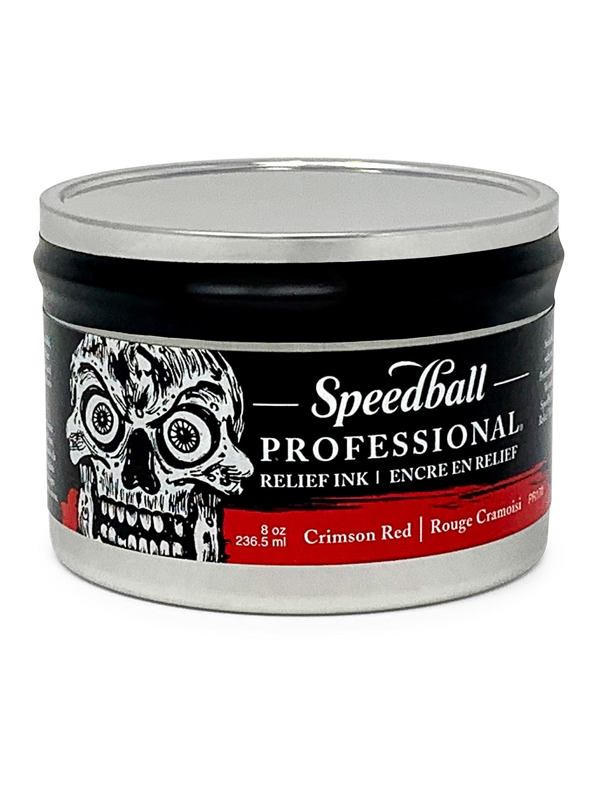 Professional Relief Ink crimson red 8 oz. can