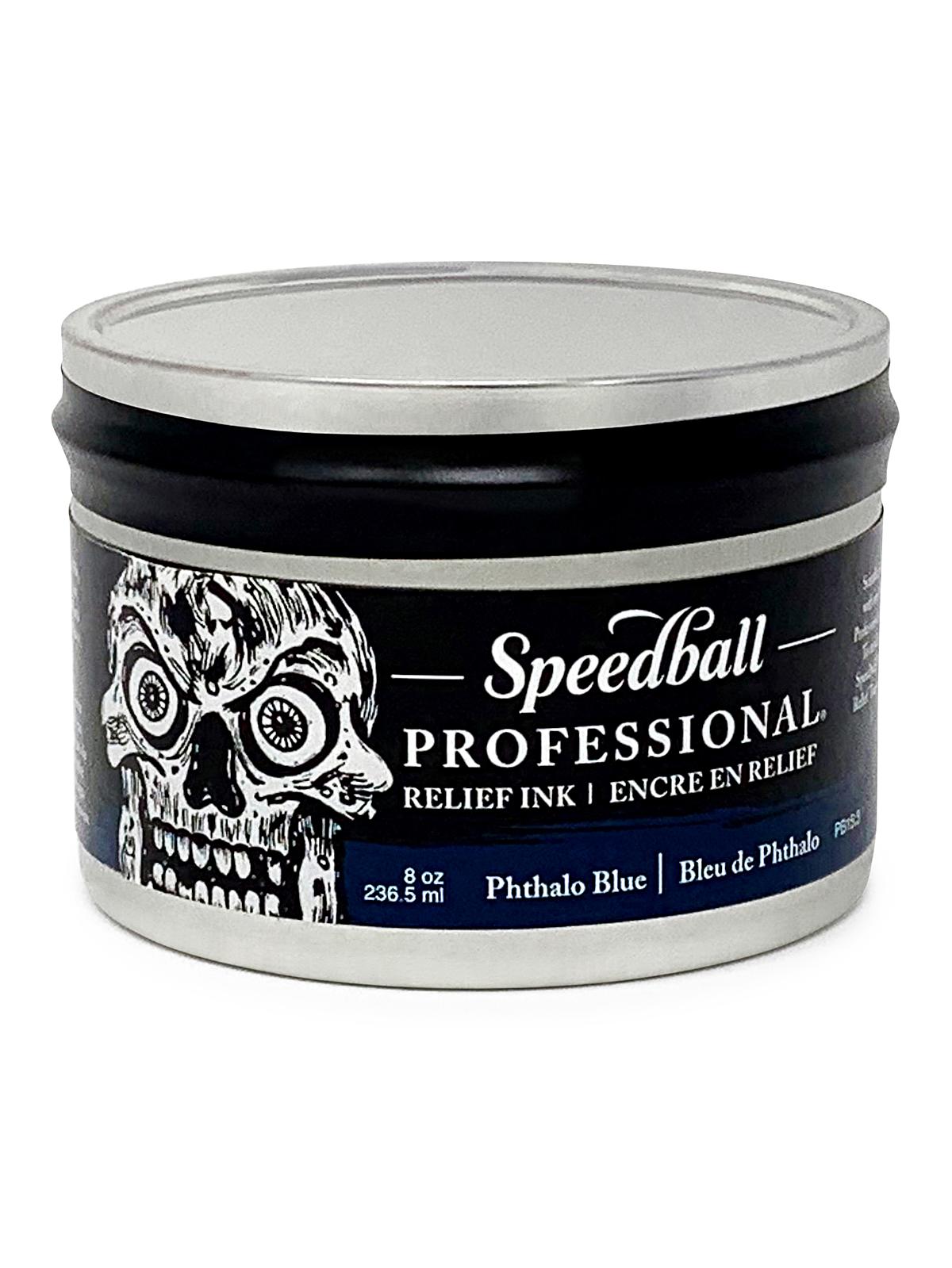 Professional Relief Ink phthalo blue 8 oz. can