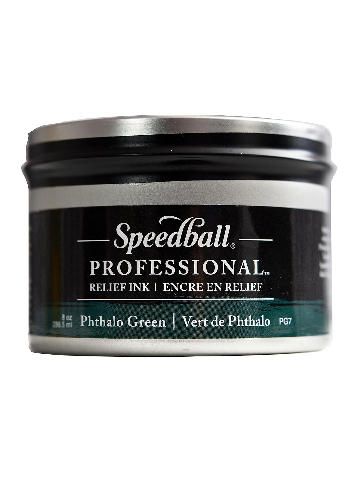 Professional Relief Ink phthalo green 8 oz. can