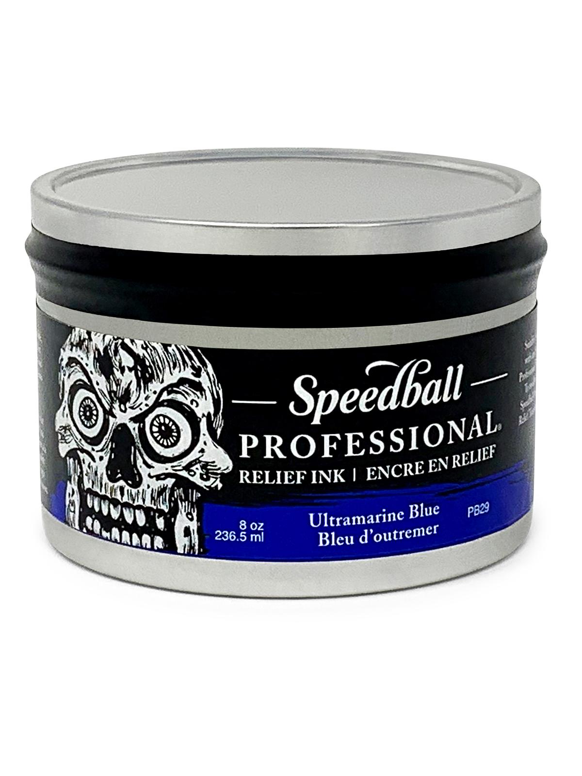 Professional Relief Ink ultramarine blue 8 oz. can