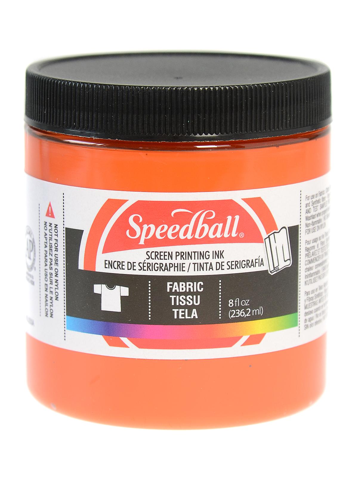 Fabric Screen Printing Ink orange 8 oz.