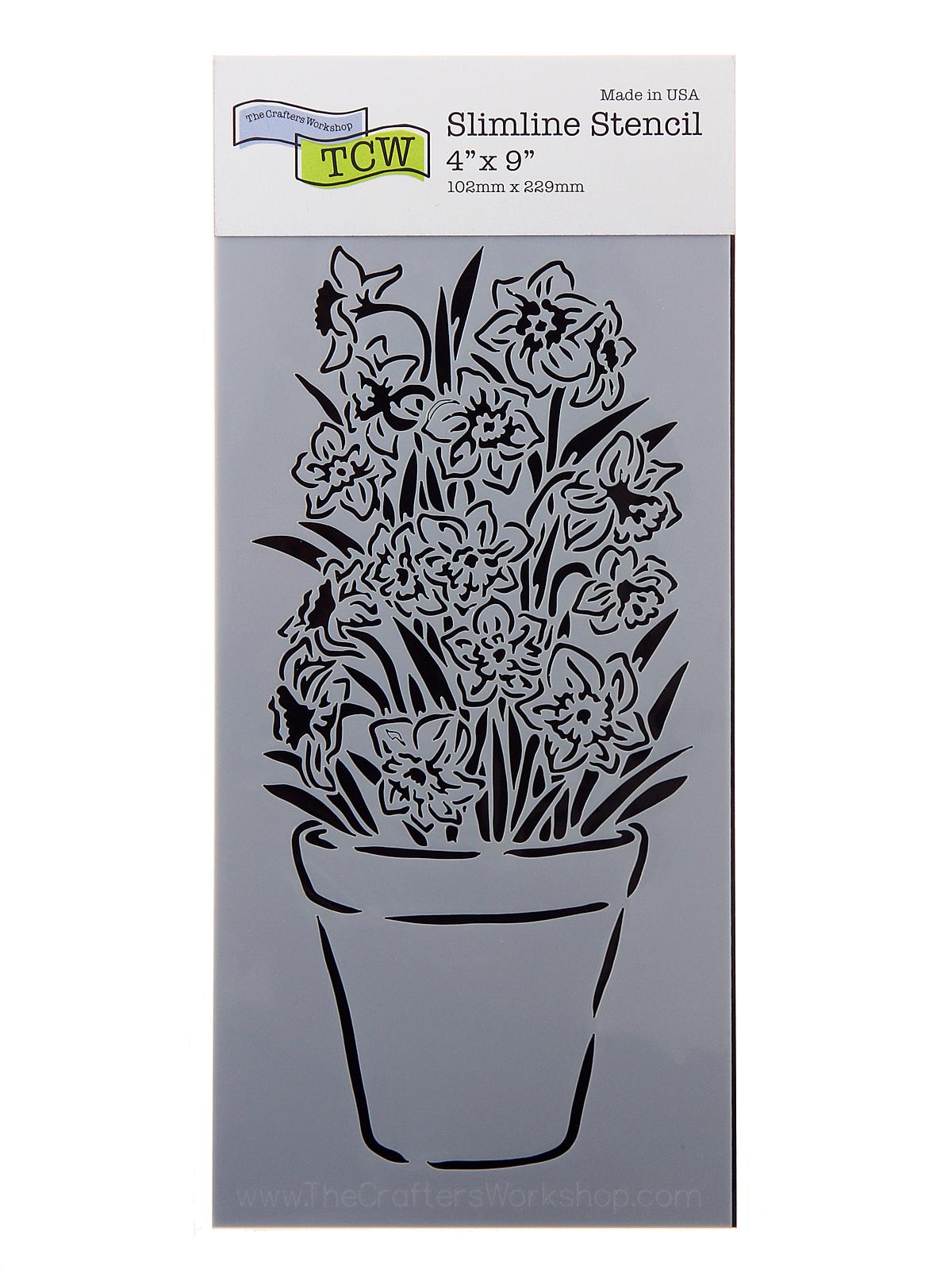 Slimline Stencils 4 in. x 9 in. jonquils