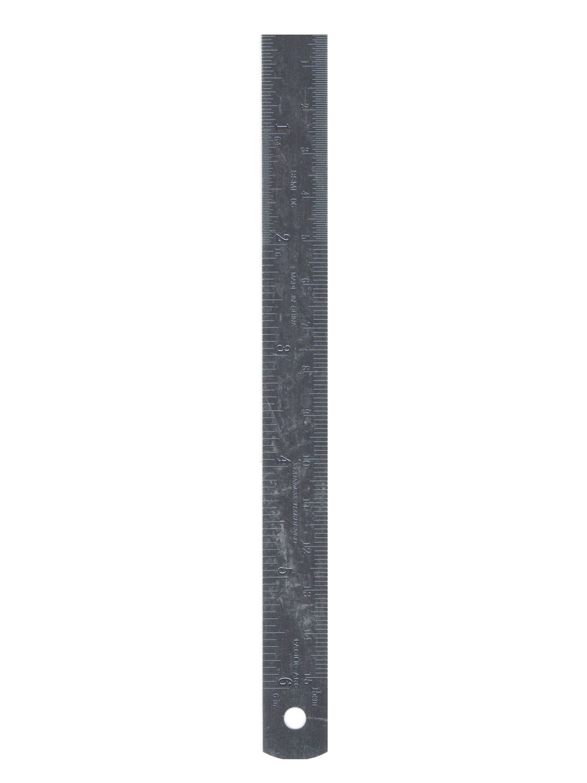 Stainless Steel Rulers Inch Metric with Conversion Table 6 in.