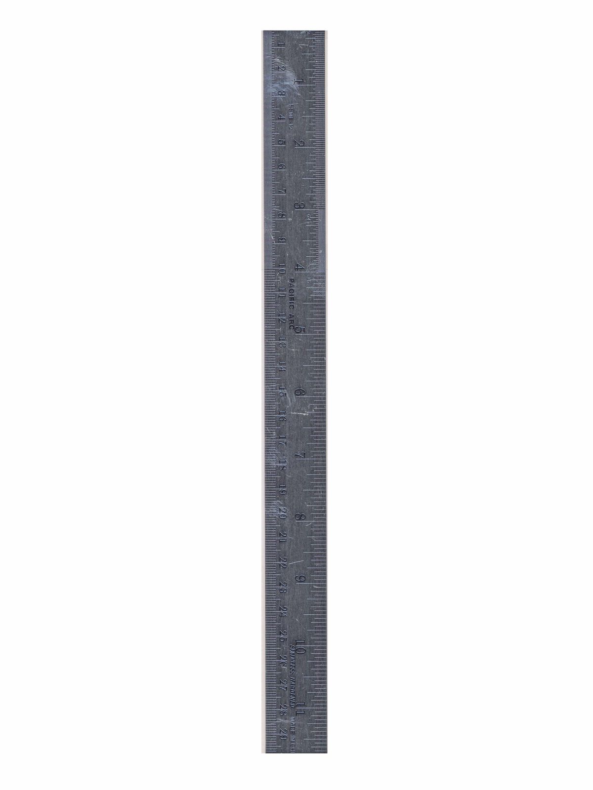 Stainless Steel Rulers Inch Metric With Conversion Table 12 In.