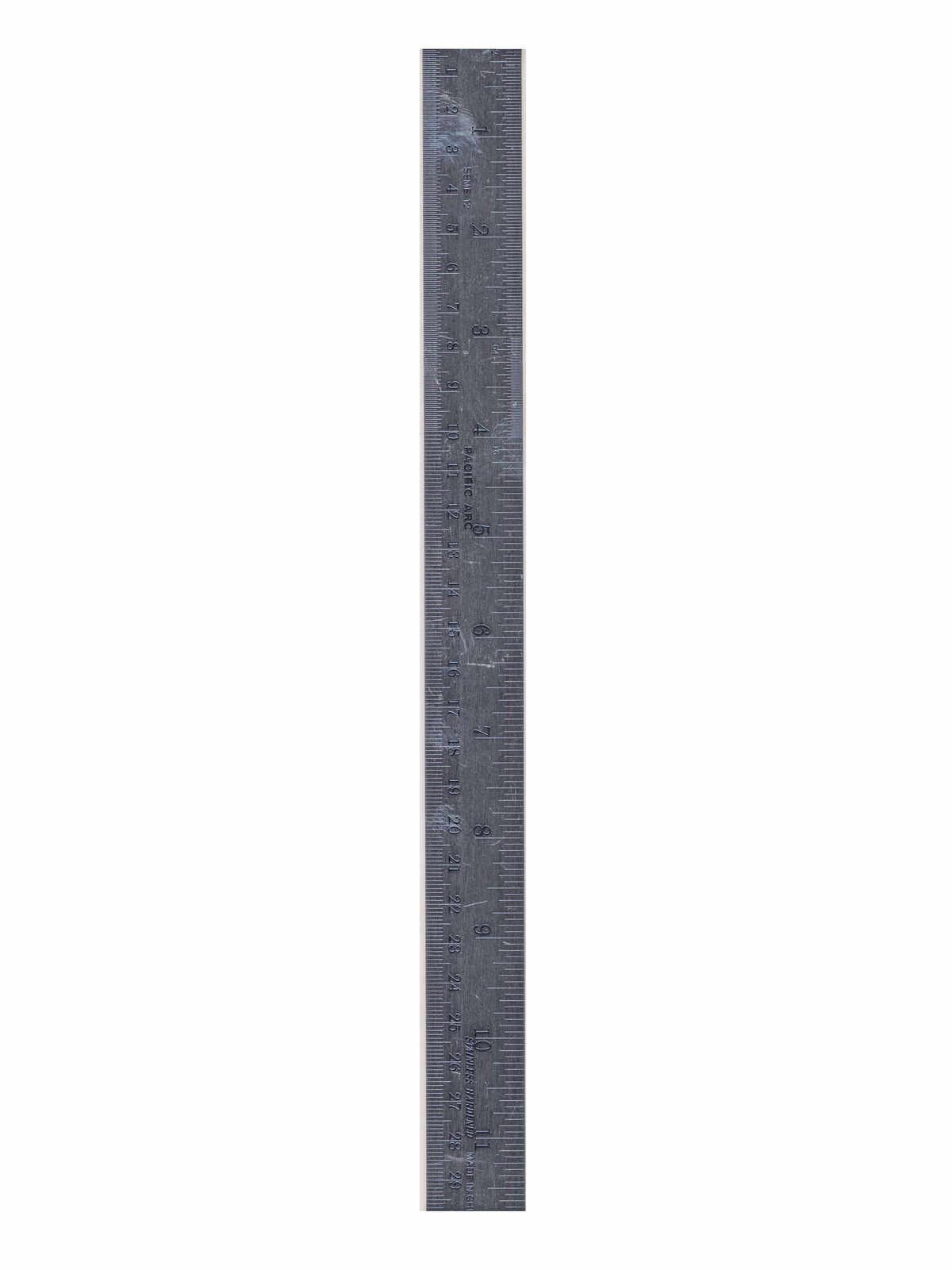 Stainless Steel Rulers Inch Metric with Conversion Table 12 in.