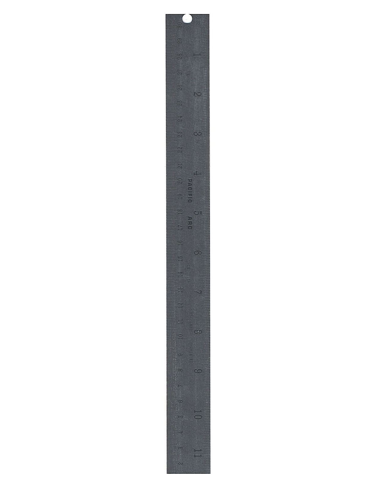 Stainless Steel Non-Slip Rulers - 16th Inch Metric 12 In.