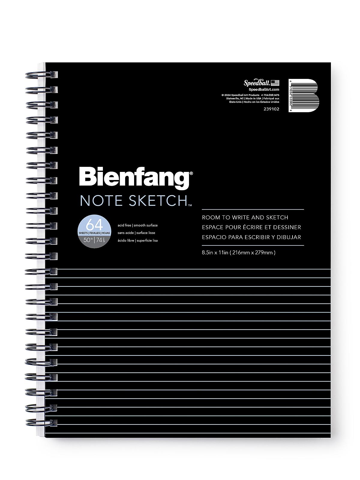 Note Sketch Book horizontal format 11 in. x 8 1 2 in.