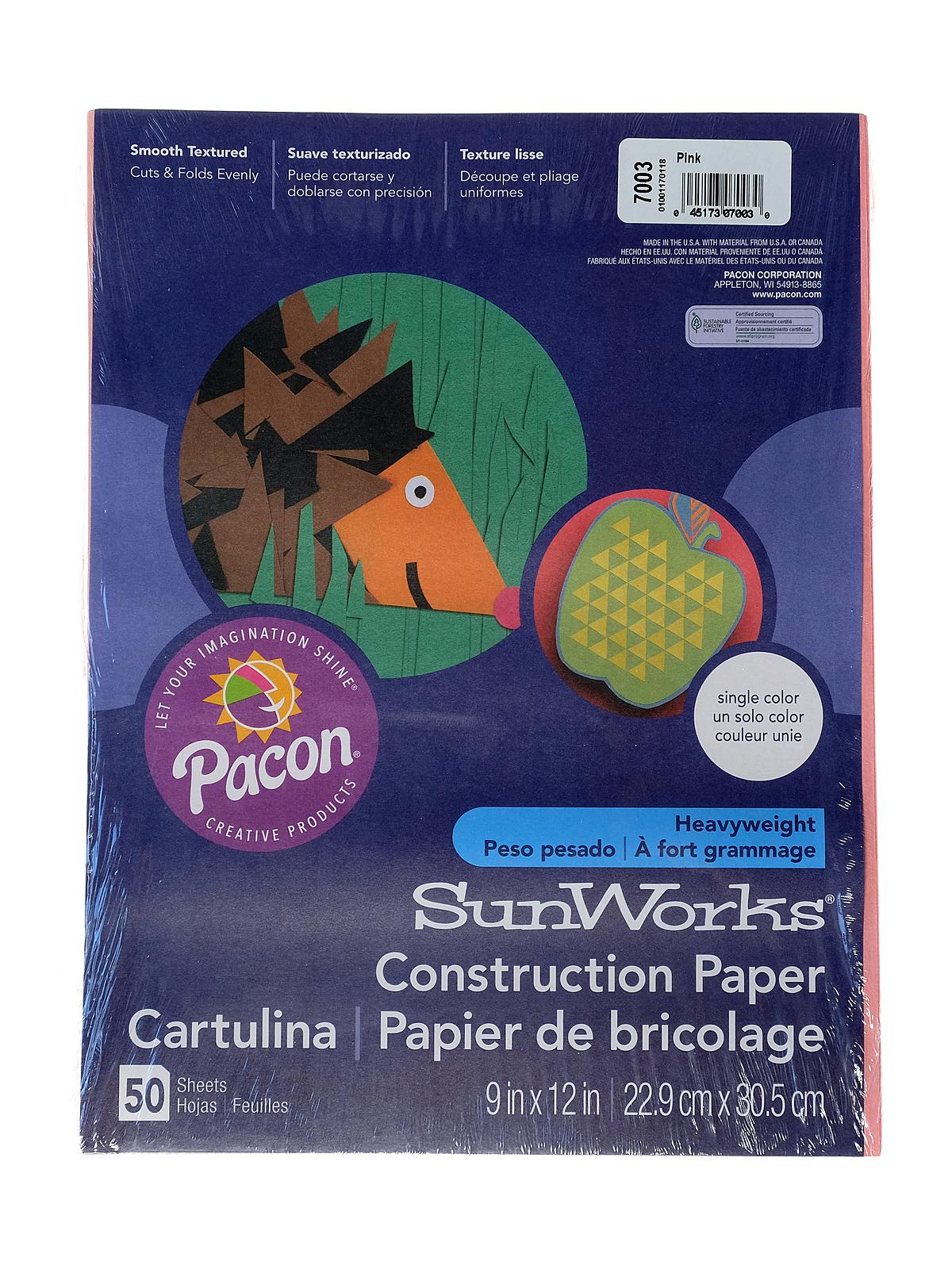 Sunworks Construction Paper Pink 9 In. X 12 In.