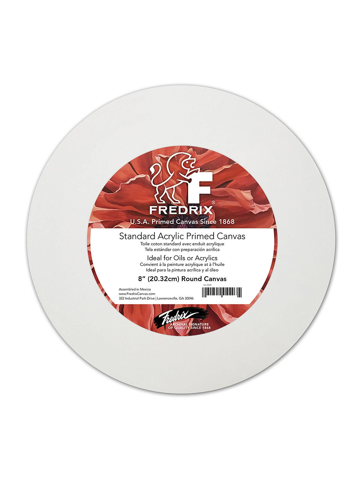 Round Stretched Canvas 8 in. each