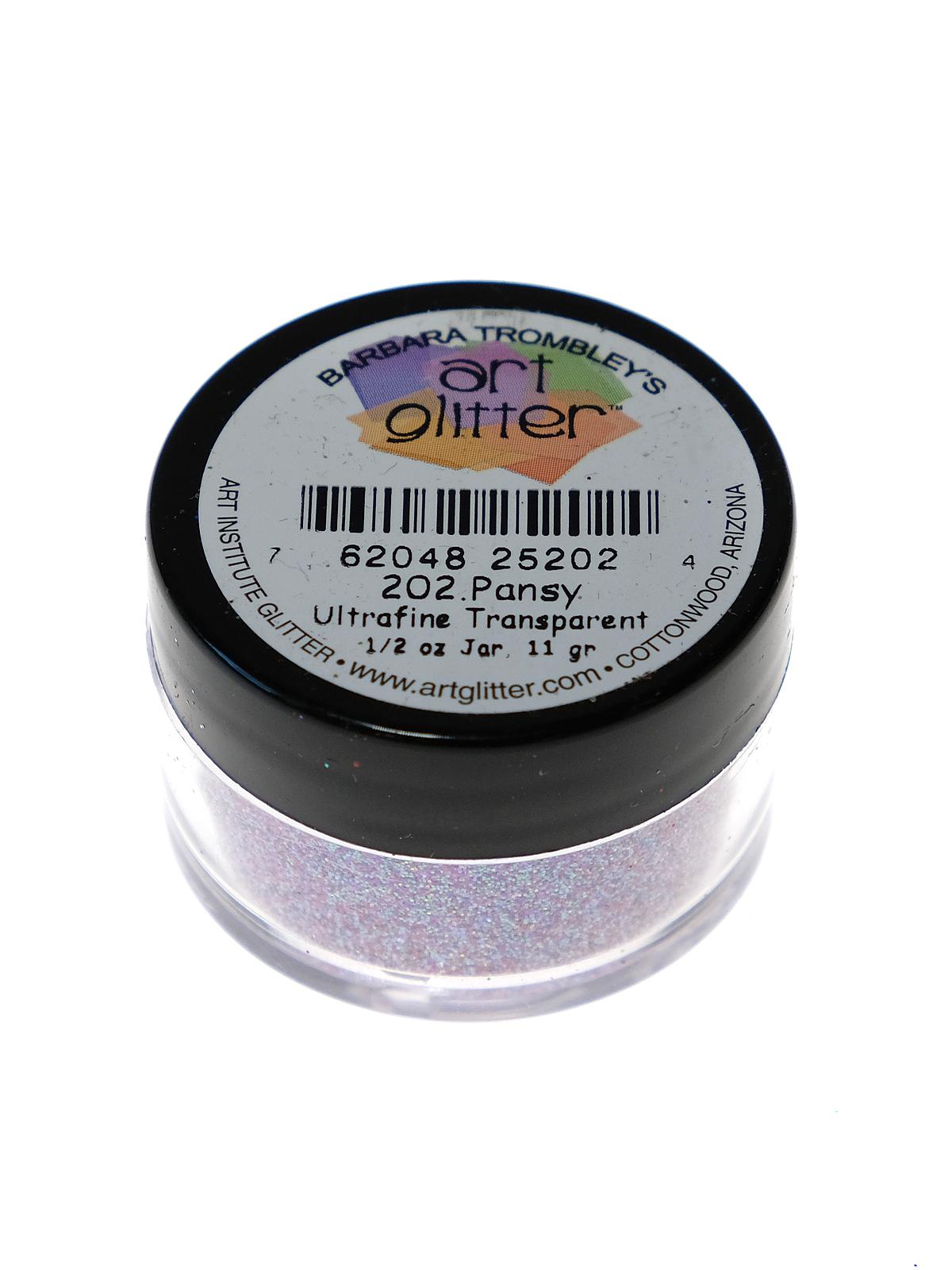 Ultrafine Transparent Glitter pansy 1 2 oz. jar