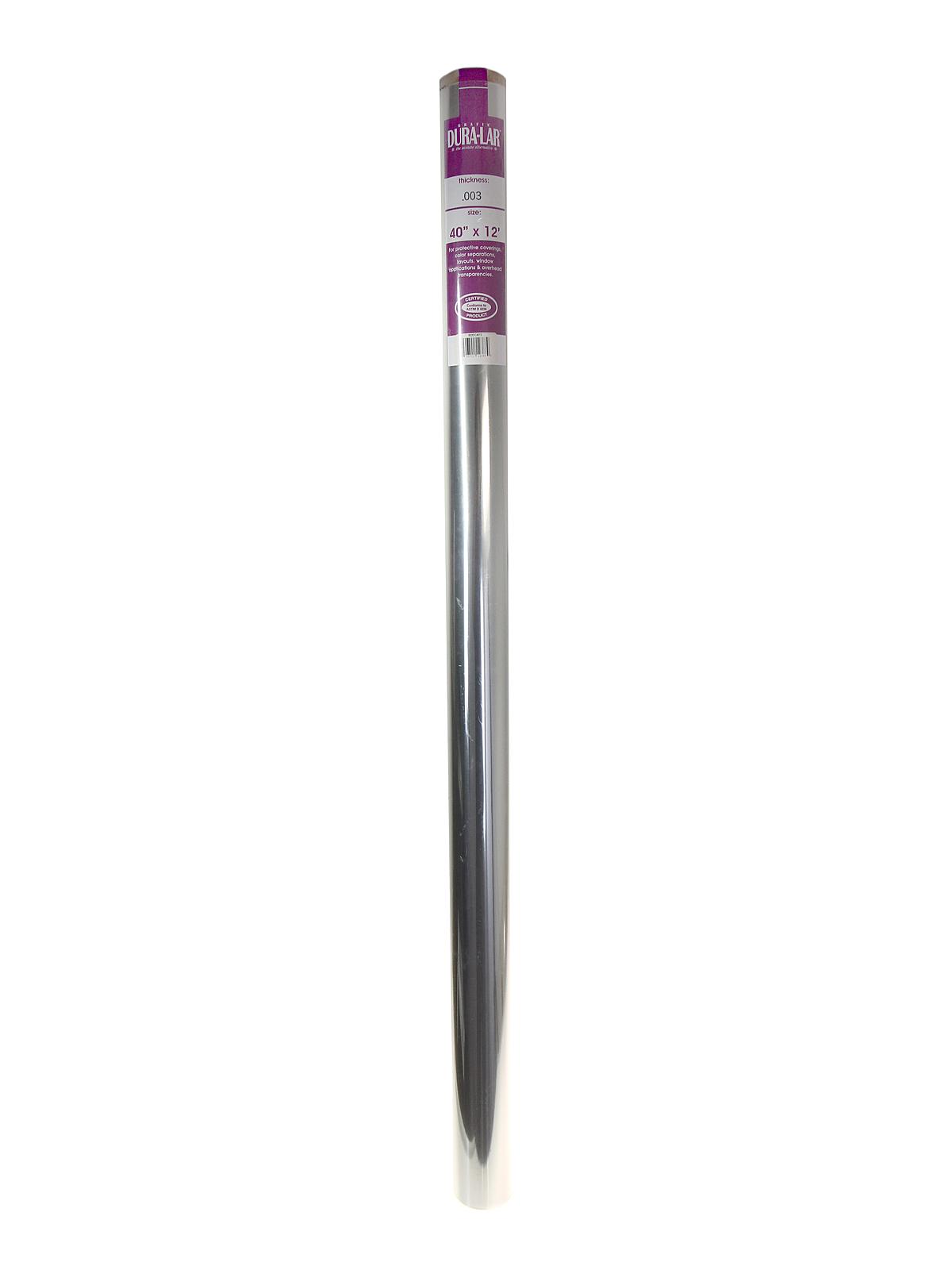 Clear Dura-Lar Film Roll clear 40 in. x 12 ft. roll 0.003