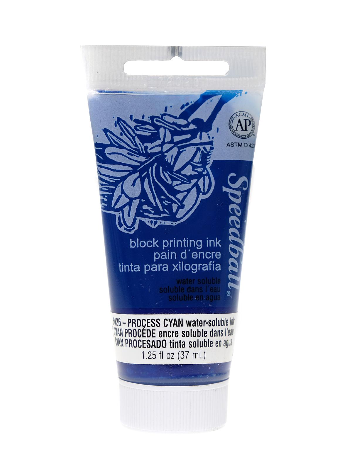 Block Printing Water Soluble Ink process cyan 1.25 oz.