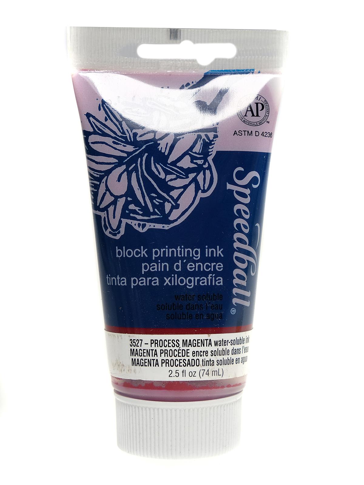 Block Printing Water Soluble Ink process magenta 2.5 oz.