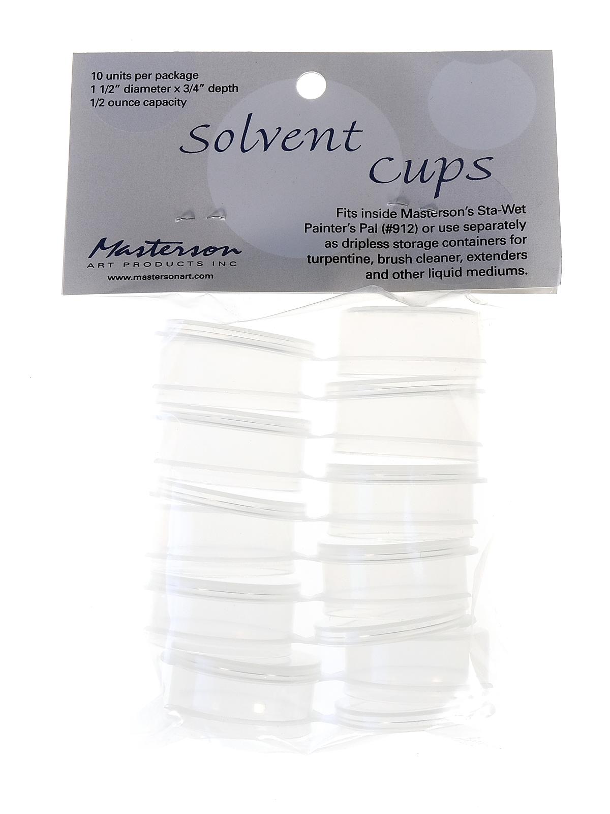 Sta-Wet Painters Pal Palette Solvent Cups Pack Of 10