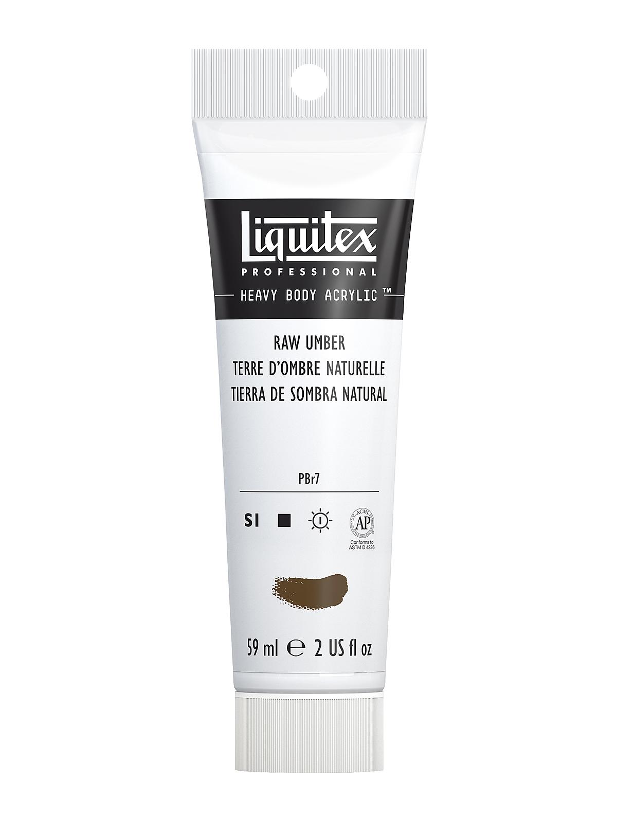 Heavy Body Professional Artist Acrylic Colors raw umber 2 oz.