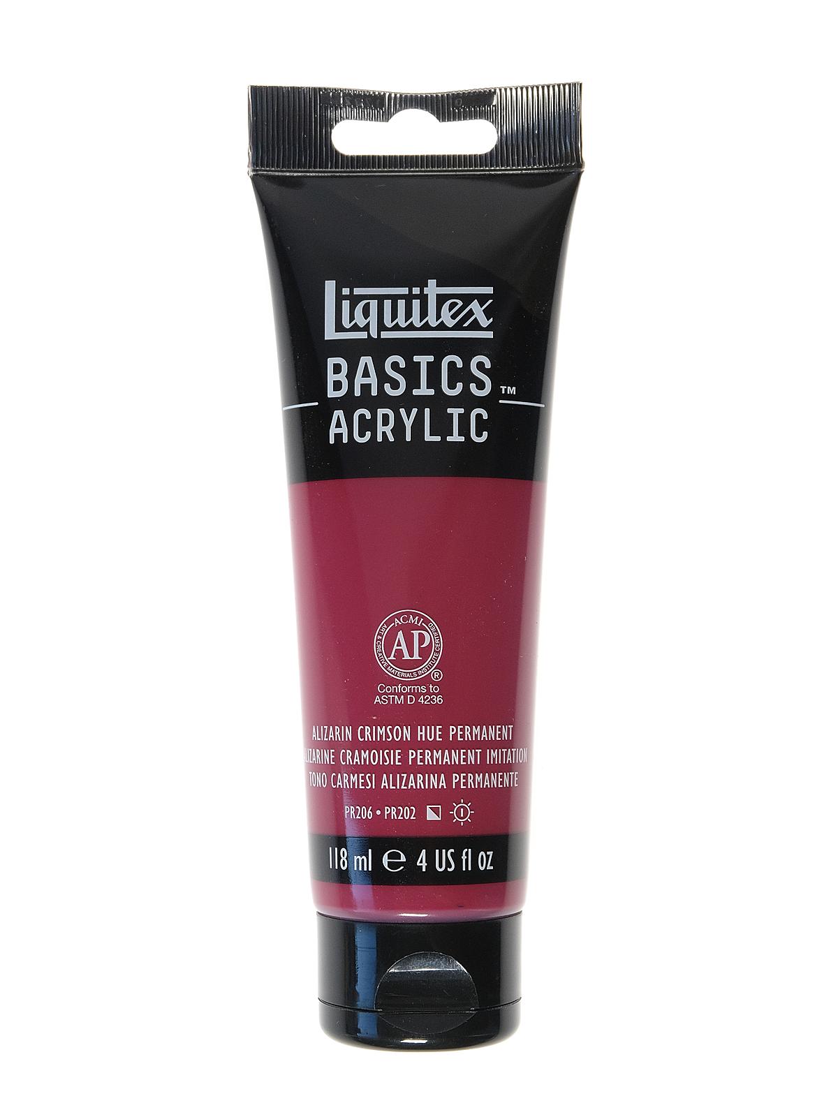 Basics Acrylics Colors alizarin crimson hue 4 oz. tube