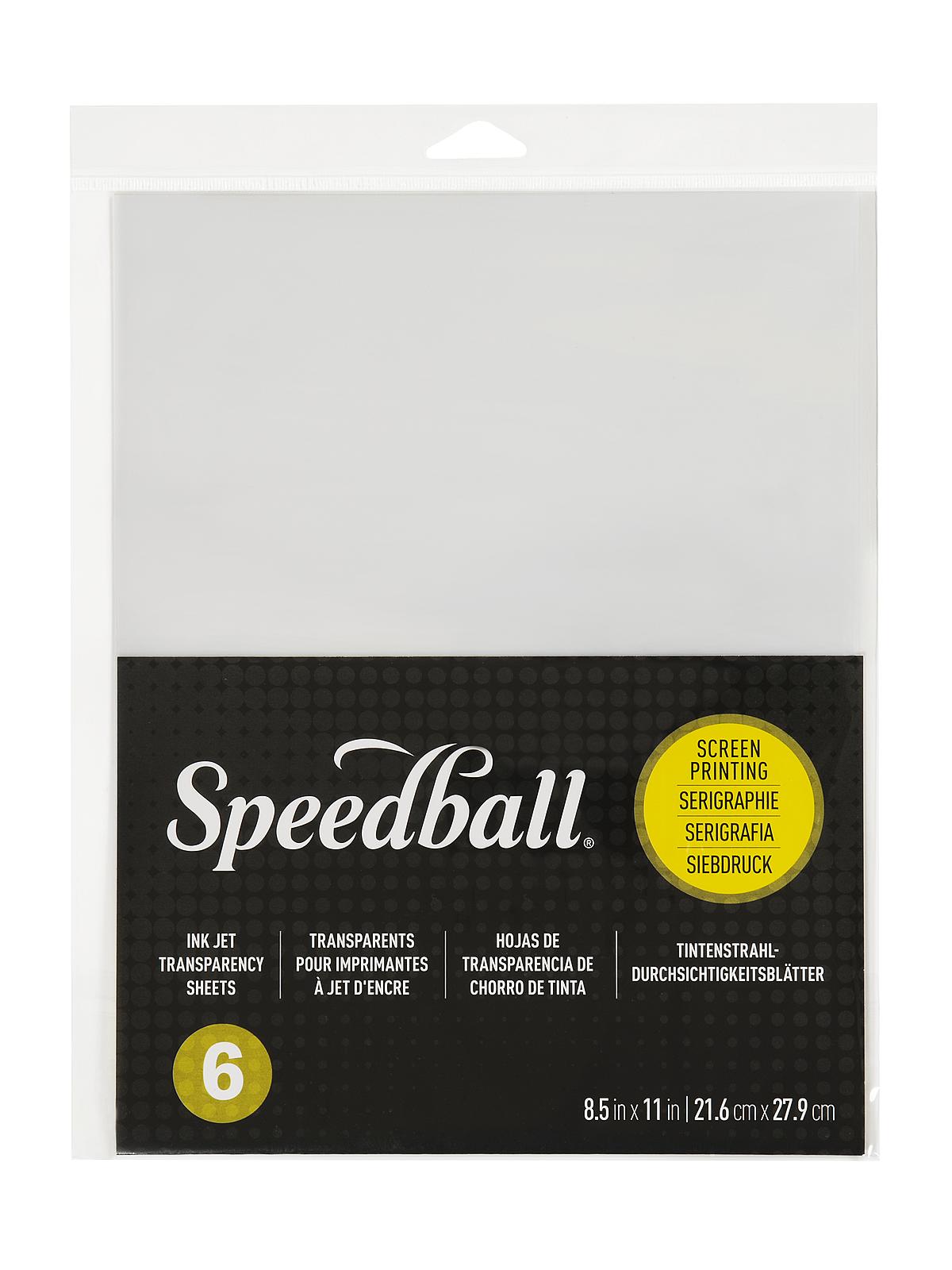 Screen Printing Ink Jet Transparency Sheets clear 8.5 in. x 11 in. pack of 6