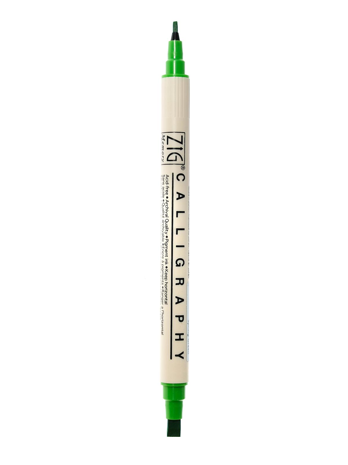 Memory System Double Sided Calligraphy Marker spring green