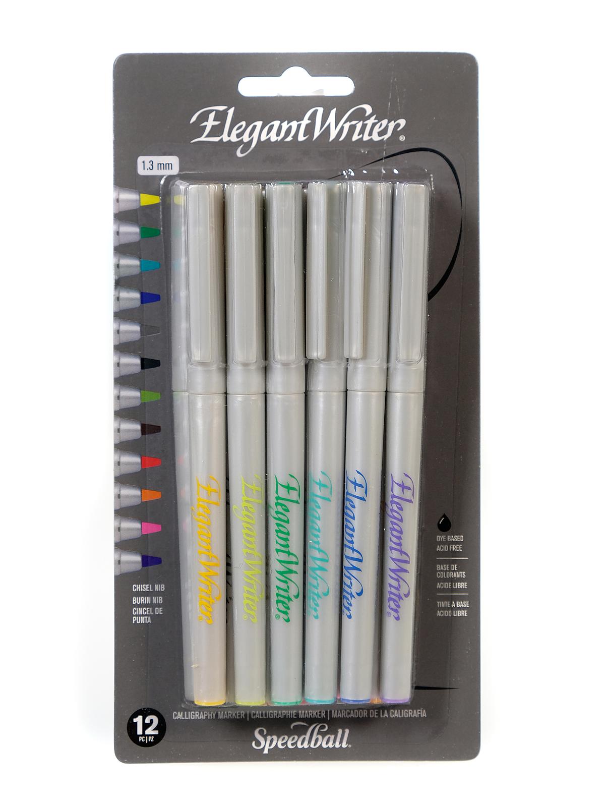 Elegant Writer Calligraphy Marker Sets assorted chisel tip no. 2821