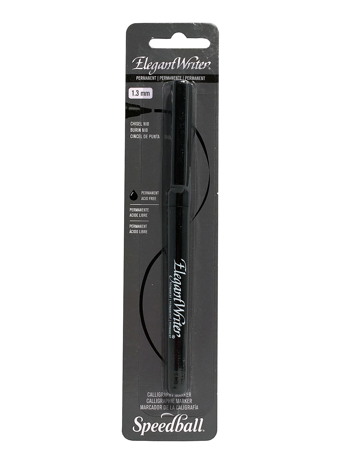 Elegant Writer Permanent Markers black 1.3 mm card of 1