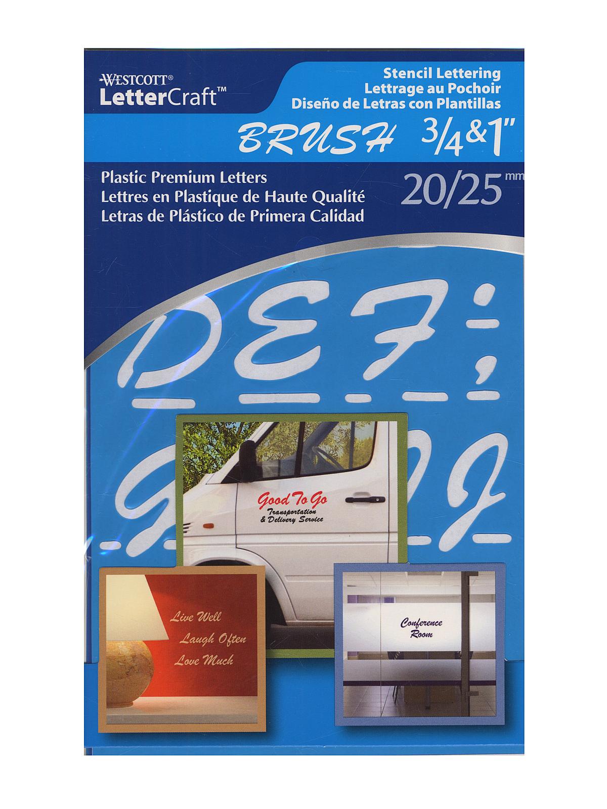 Lettering Stencil Guides capitals, lowercase, and numbers brush 3 4 in. & 1 in.